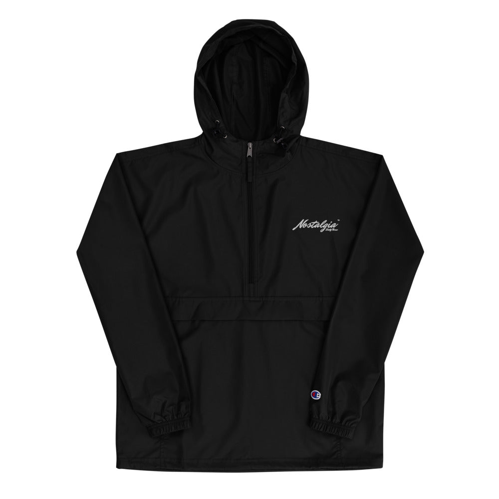 Nostalgia63 Embroidered Champion Packable Jacket (white logo)