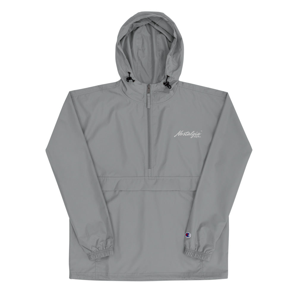 Nostalgia63 Embroidered Champion Packable Jacket (white logo)