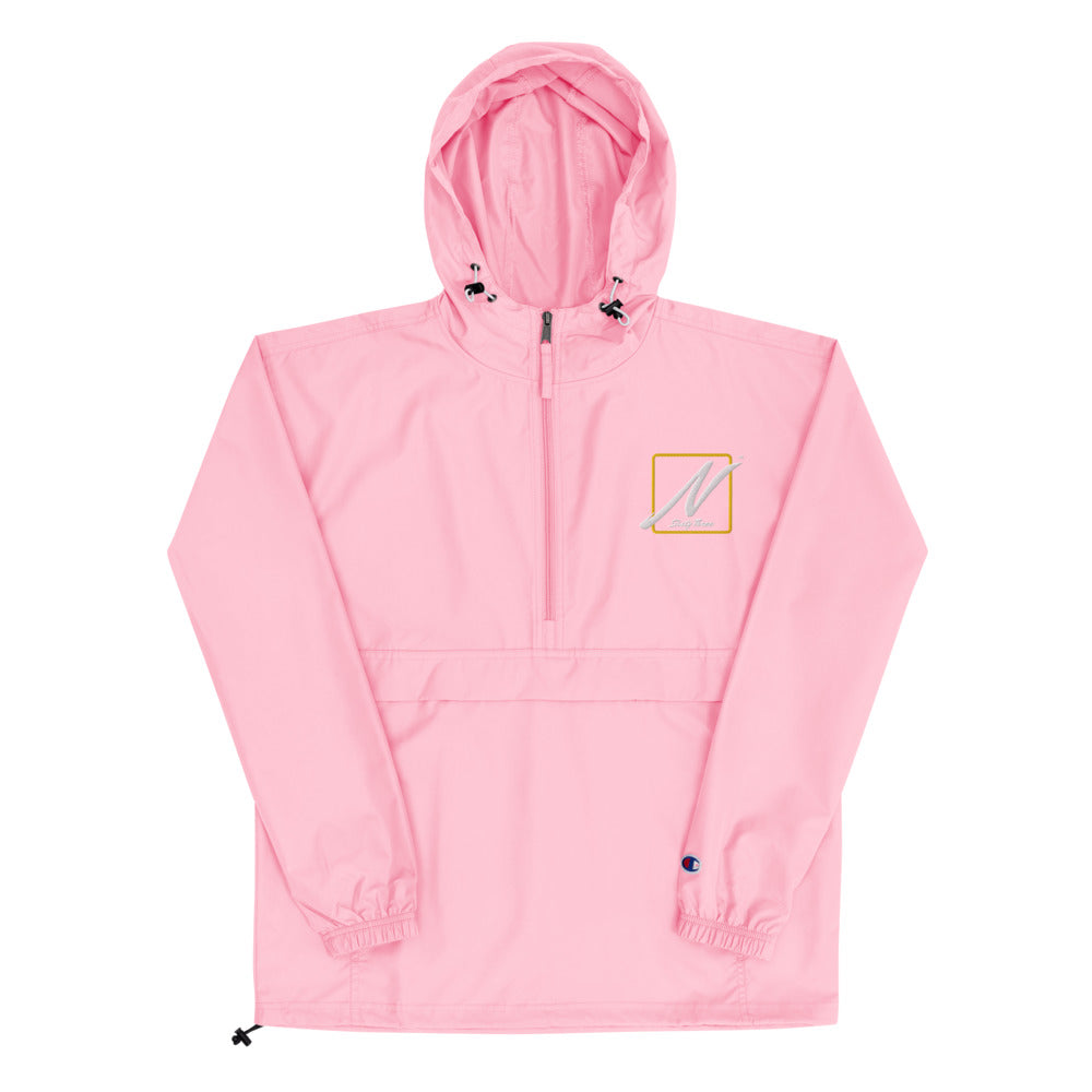 Nostalgia63 Embroidered Champion Packable Jacket (white/gold)
