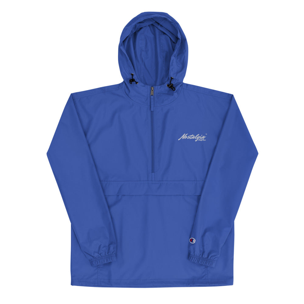 Nostalgia63 Embroidered Champion Packable Jacket (white logo)