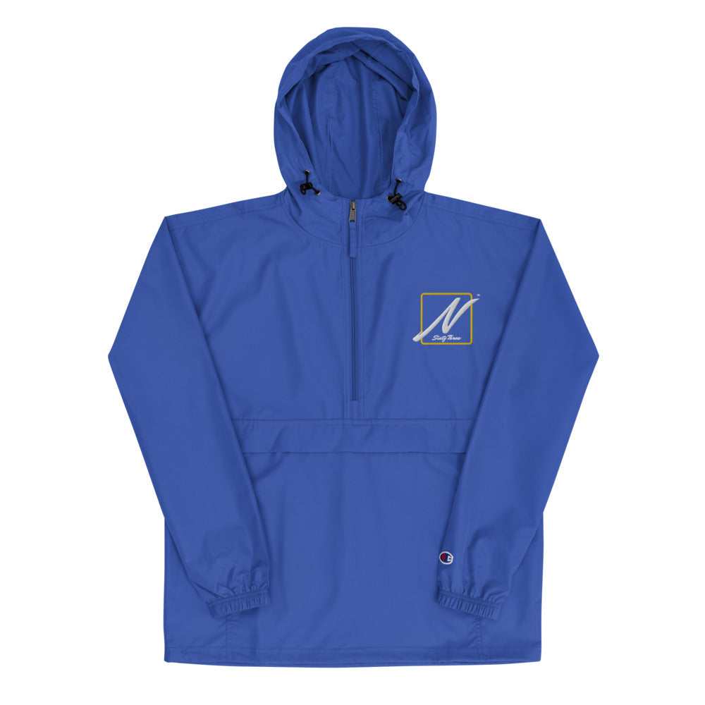 Nostalgia63 Embroidered Champion Packable Jacket (white/gold)