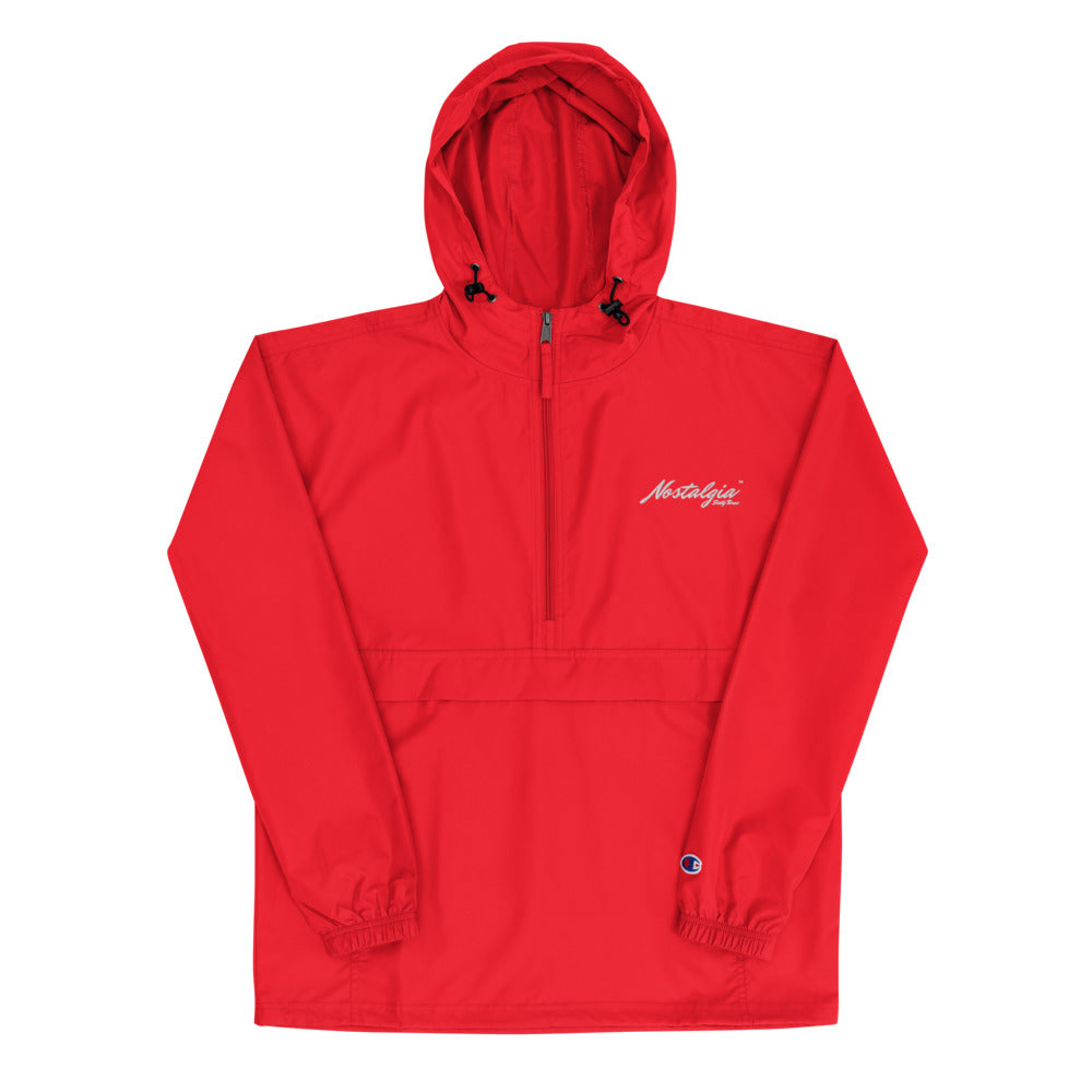 Nostalgia63 Embroidered Champion Packable Jacket (white logo)