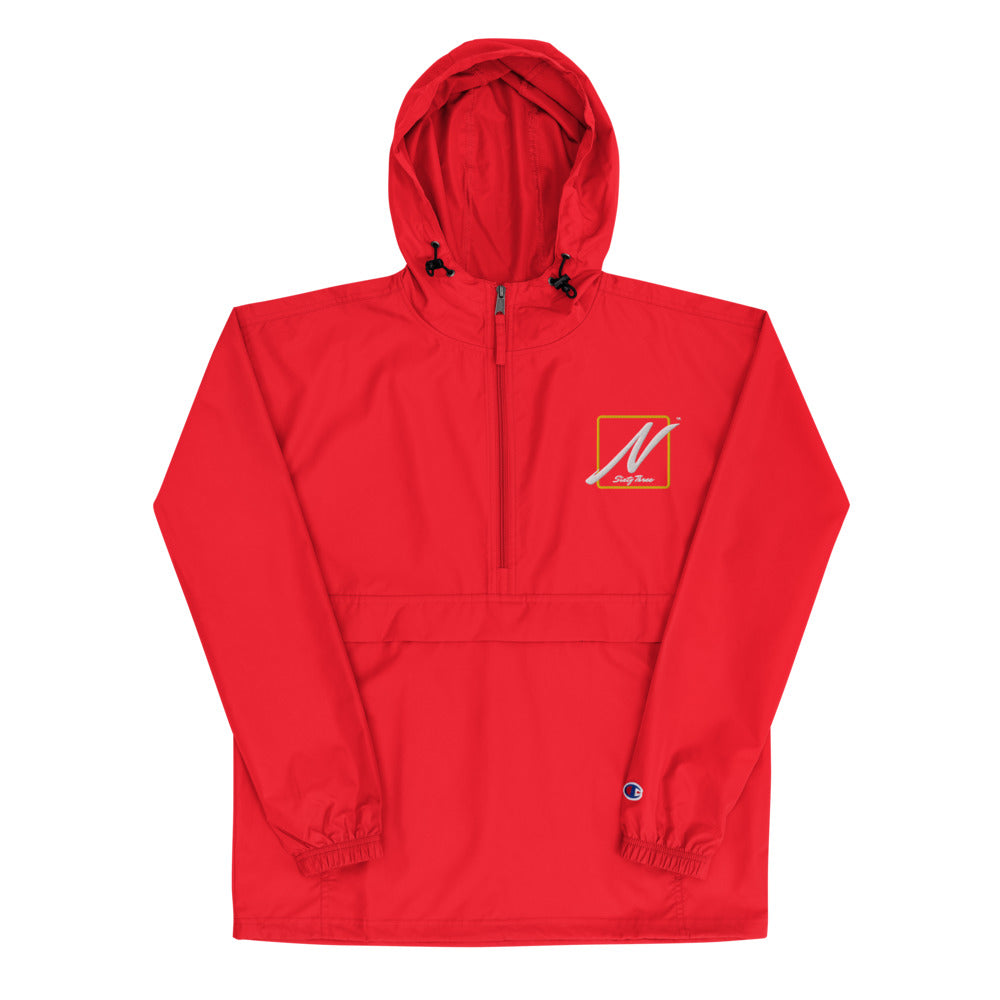 Nostalgia63 Embroidered Champion Packable Jacket (white/gold)