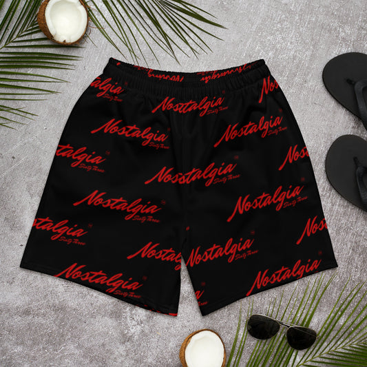 All Over Print Logo Shorts (Blk/Rd)