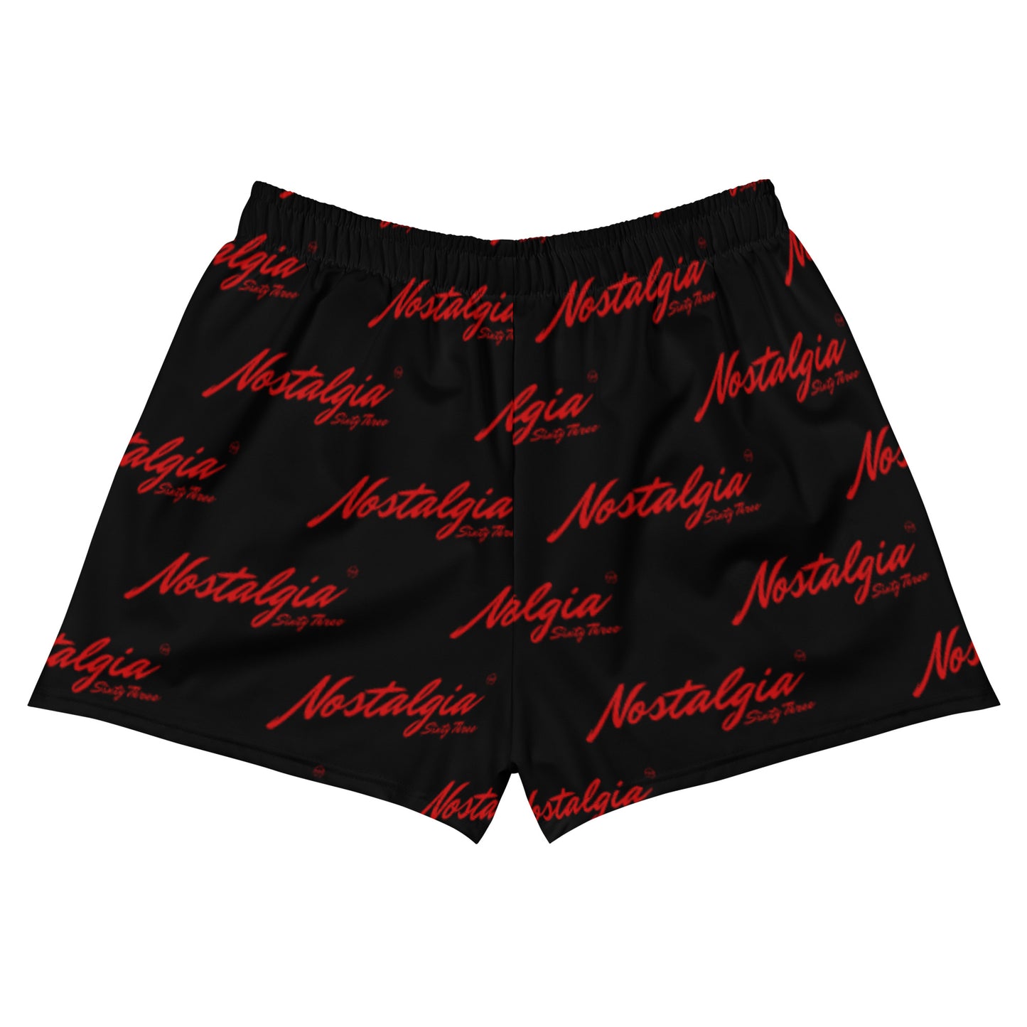 Women's All Over Print Logo Shorts (Blk/Red)