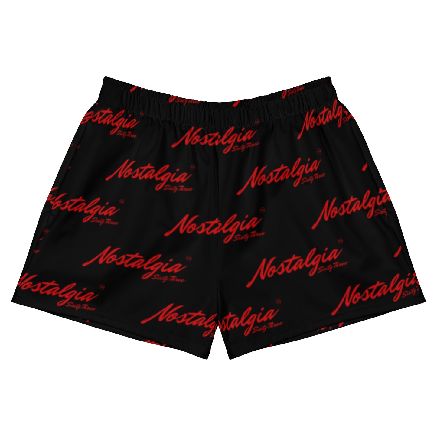 Women's All Over Print Logo Shorts (Blk/Red)