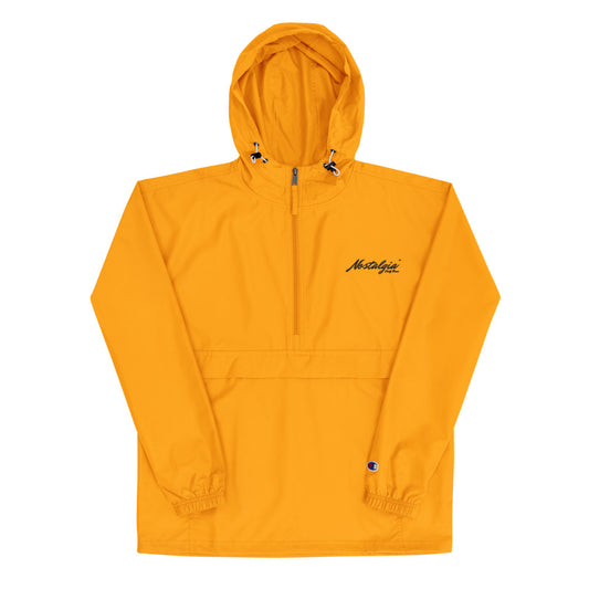 Nostalgia63 Embroidered Champion Packable Jacket (black logo)